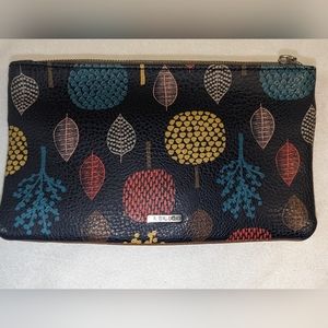 Relic Button Closure Navy Trees Credit Card Zipper Coin  Pockets Vintage Women